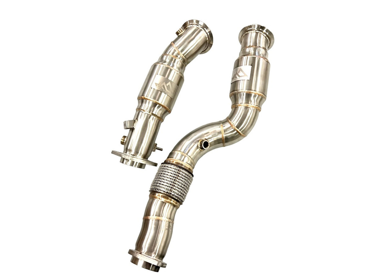 MAD BMW M2 M3 M4 S58 Resonated Downpipes W/ Flex Section