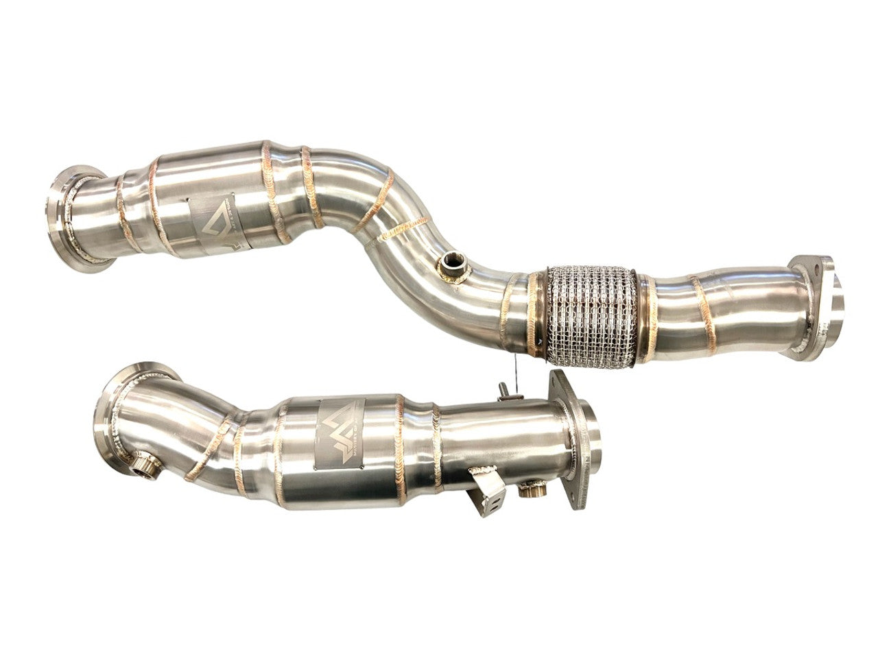 MAD BMW M2 M3 M4 S58 Resonated Downpipes W/ Flex Section