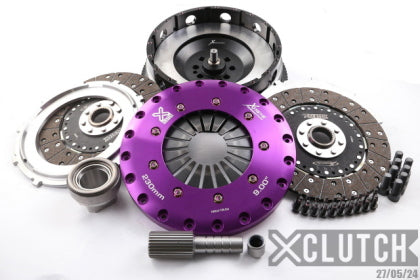 XCLUTCH STAGE 4 Twin Solid Organic 9" Clutch Kit For 07-10 N54 BMW 135i/335i (8 Bolt)
