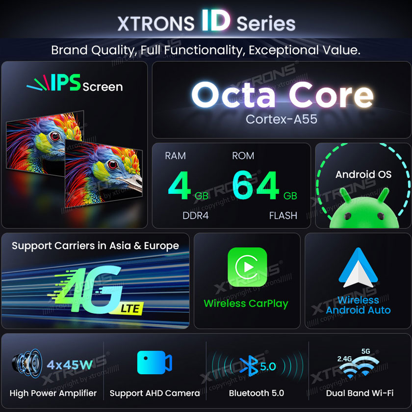 Xtrons 9'' Head Unit Display Upgrade For BMW 3 Series E46/M3 1998-2006 | 4GB RAM & 64GB ROM