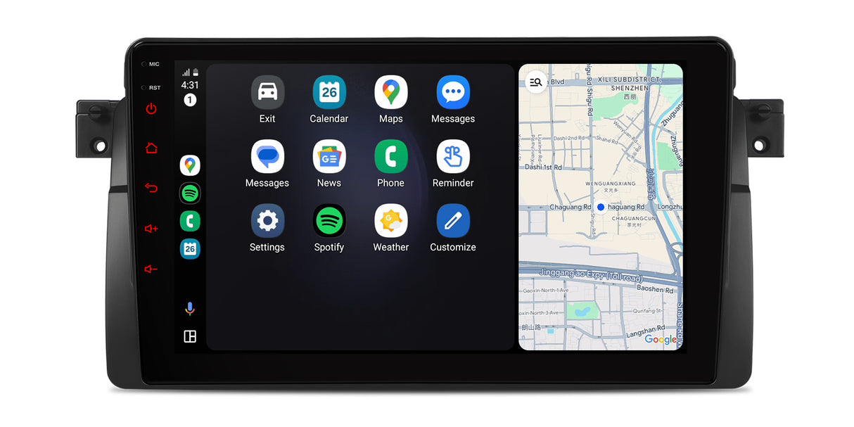 Xtrons 9'' Head Unit Display Upgrade For BMW 3 Series E46/M3 1998-2006 | 4GB RAM & 64GB ROM
