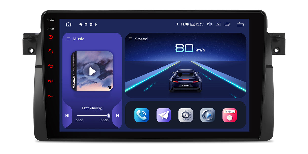 Xtrons 9'' Head Unit Display Upgrade For BMW E46 3 Series/M3 1998-2006 | 8GB RAM & 256GB ROM