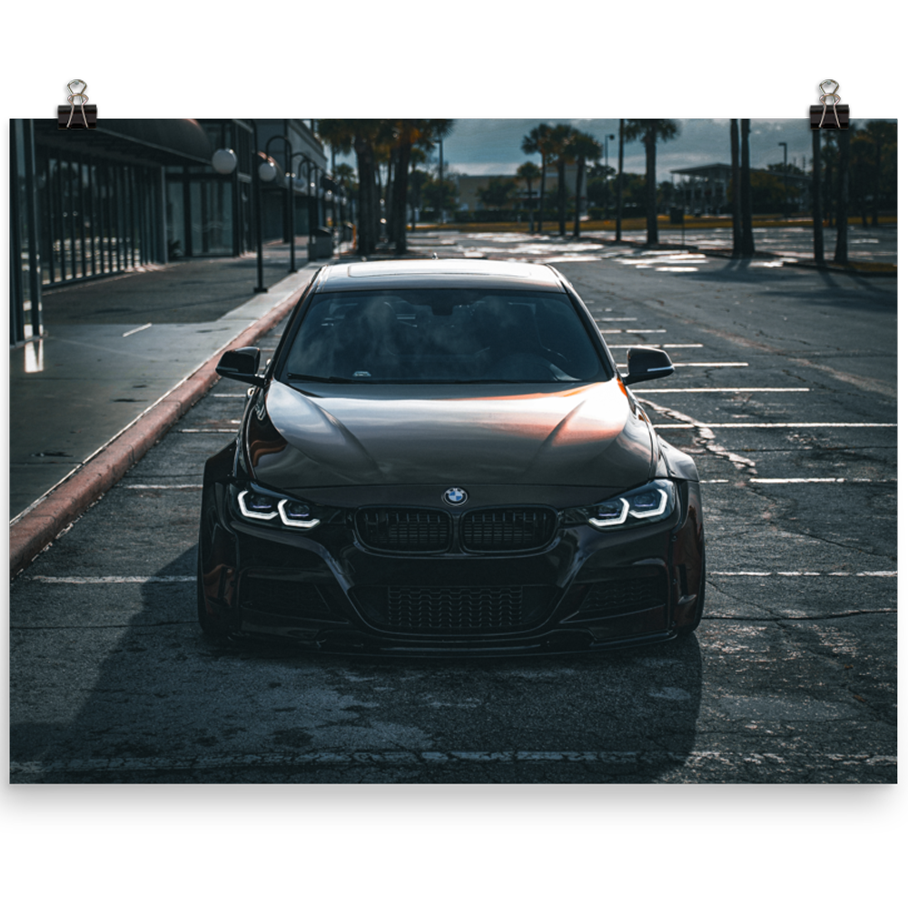 F30 335i Widebody Menacing Wall Art Matte Paper Poster