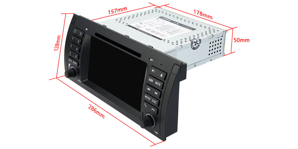 Xtrons 7'' Head Unit Display Upgrade For BMW X5 E53 1999-2006 | 4GB RAM & 64GB ROM