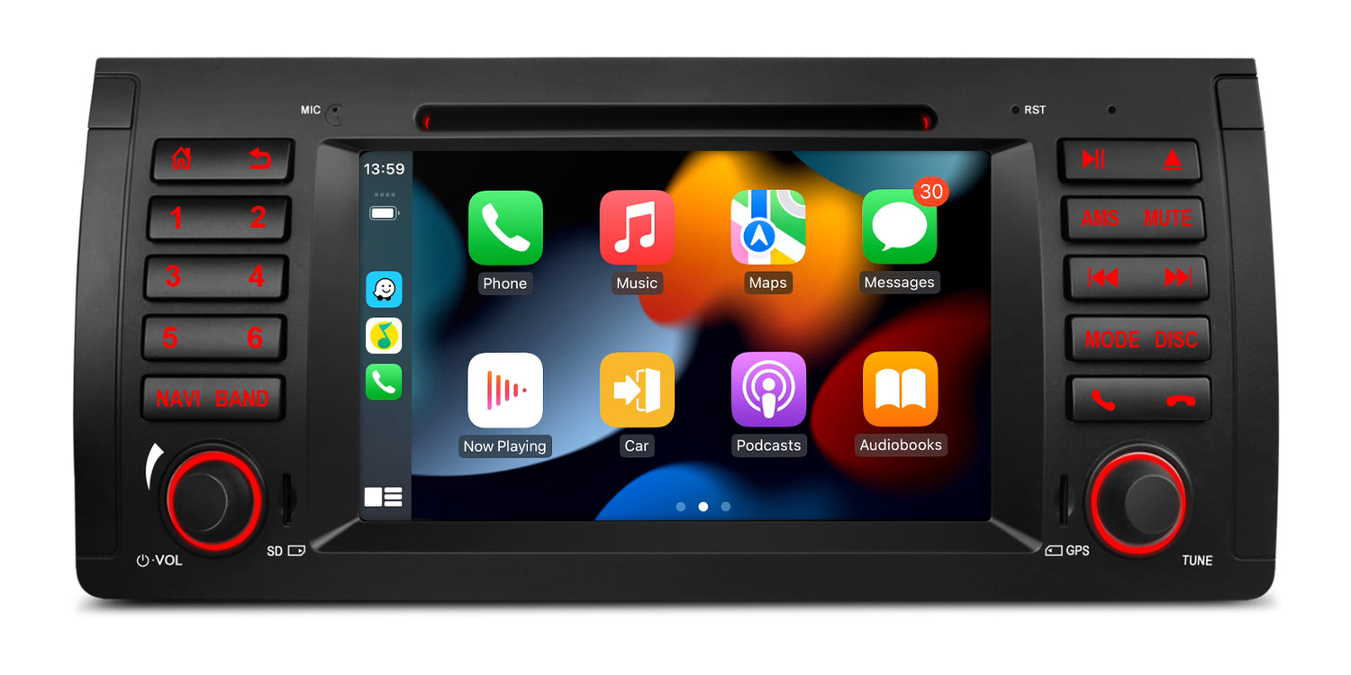 Xtrons 7'' Head Unit Display Upgrade For BMW X5 E53 1999-2006 | 4GB RAM & 64GB ROM