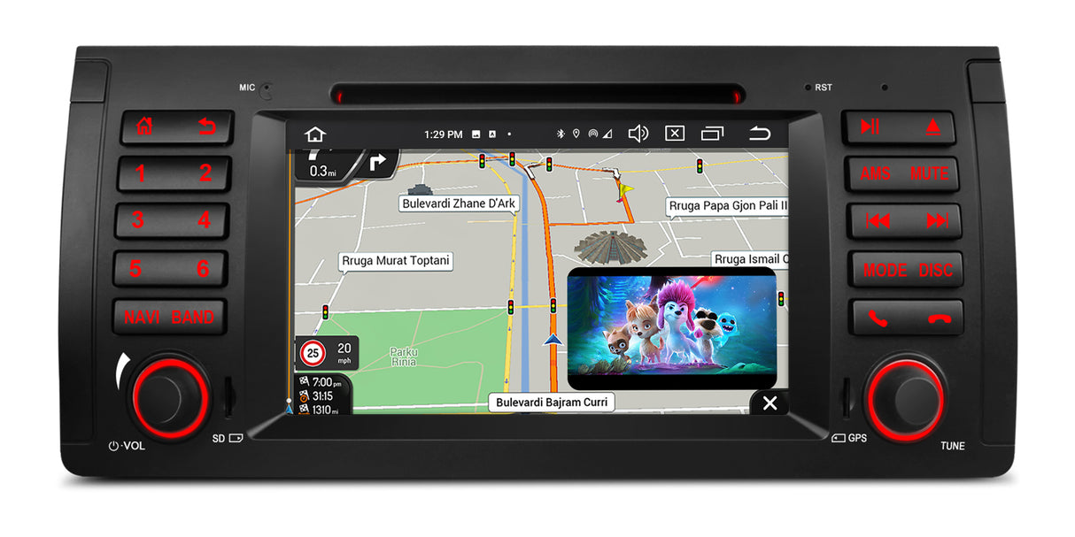 Xtrons 7'' Head Unit Display Upgrade For BMW X5 E53 1999-2006 | 4GB RAM & 64GB ROM