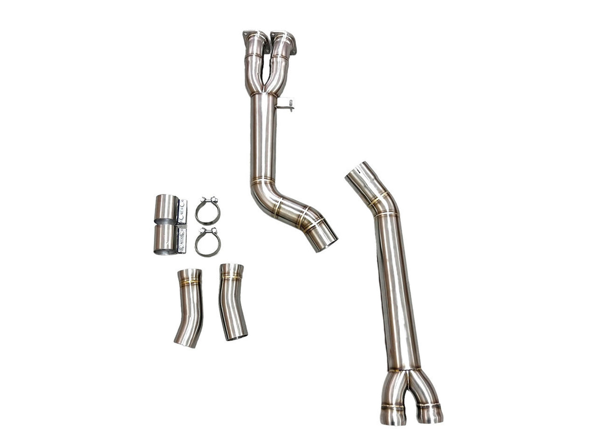 MAD BMW 2019+ X3M/X4M F97/F98 S58 Single Midpipe / Single Resonated Midpipe
