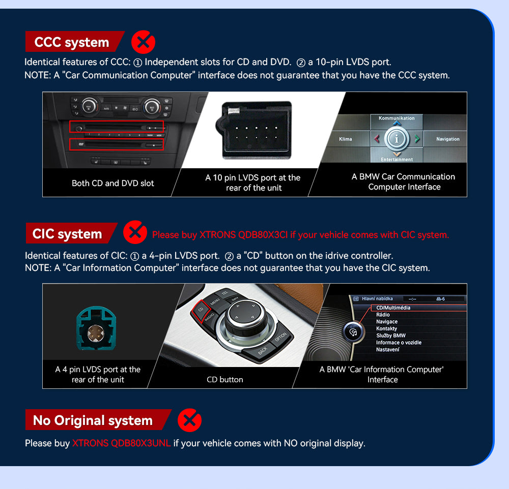 Xtrons 8.8" Head Unit Display Upgrade For BMW X3/X4 F25/F26 2014-2016 (NBT) | 4GB RAM & 64GB ROM