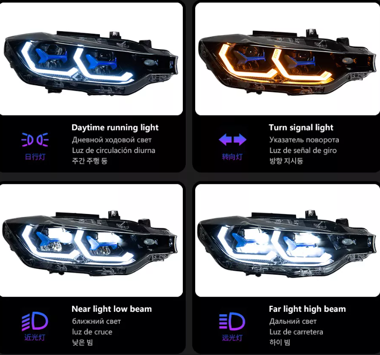 BMW F30/F31 3-Series G05 Style Headlights