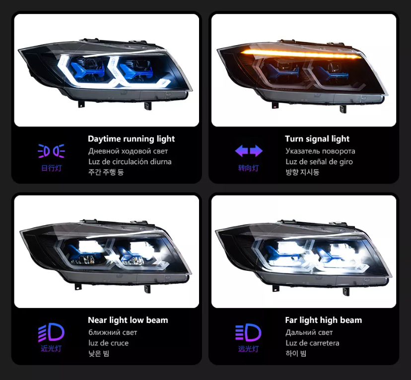BMW E90/E91 G05 Style LED Headlights