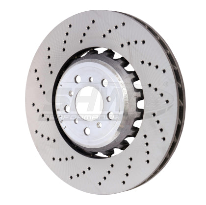 SHW Performance 13-16 BMW M5/M6 Cross-Drilled Brake Rotors
