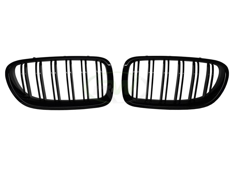 RW Carbon BMW F10 5 Series & M5 Gloss Black Double Slat Grilles