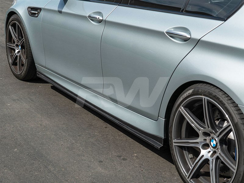 RW Carbon BMW F10 F11 3D Style Carbon Fiber Side Skirt Extensions