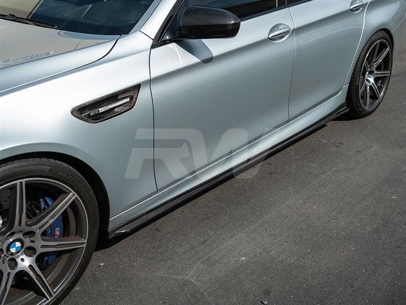 RW Carbon BMW F10 F11 3D Style Carbon Fiber Side Skirt Extensions