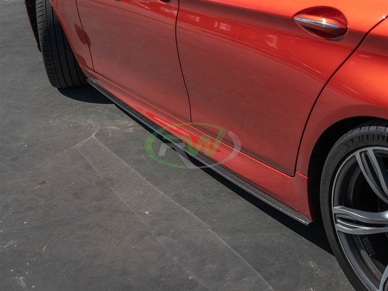 RW Carbon BMW F10 F11 CF Performance Style Side Skirt Extensions