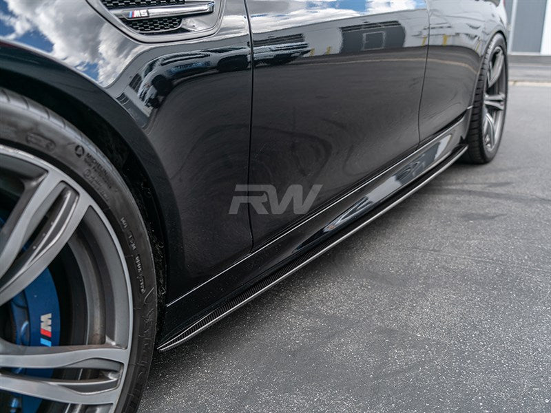RW Carbon BMW F10 F11 CF Performance Style Side Skirt Extensions