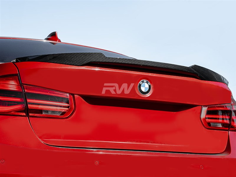 RW Carbon BMW F30 F80 M4 Style Carbon Fiber Trunk Spoiler