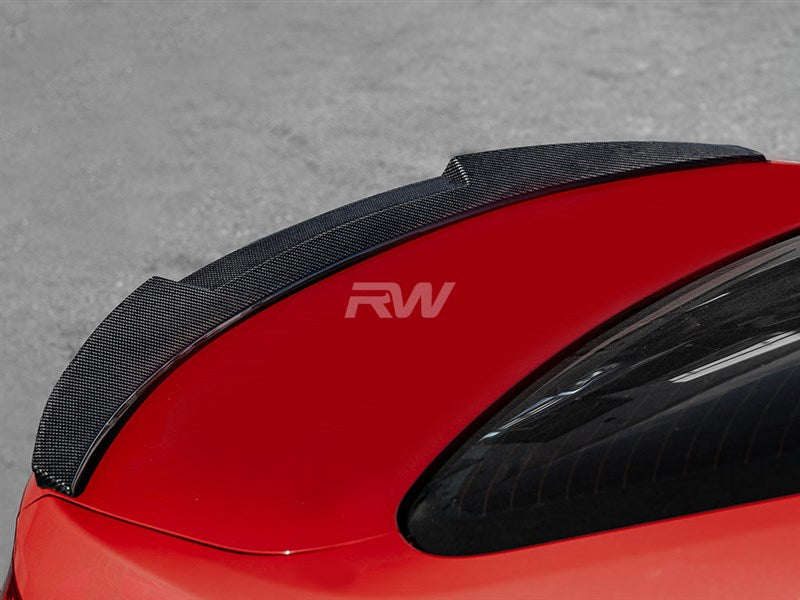 RW Carbon BMW F30 F80 M4 Style Carbon Fiber Trunk Spoiler