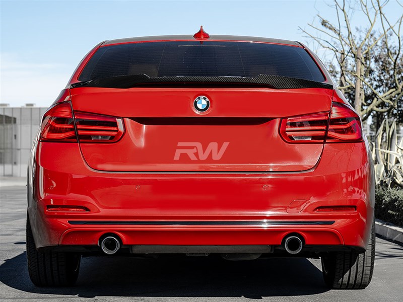 RW Carbon BMW F30 F80 M4 Style Carbon Fiber Trunk Spoiler