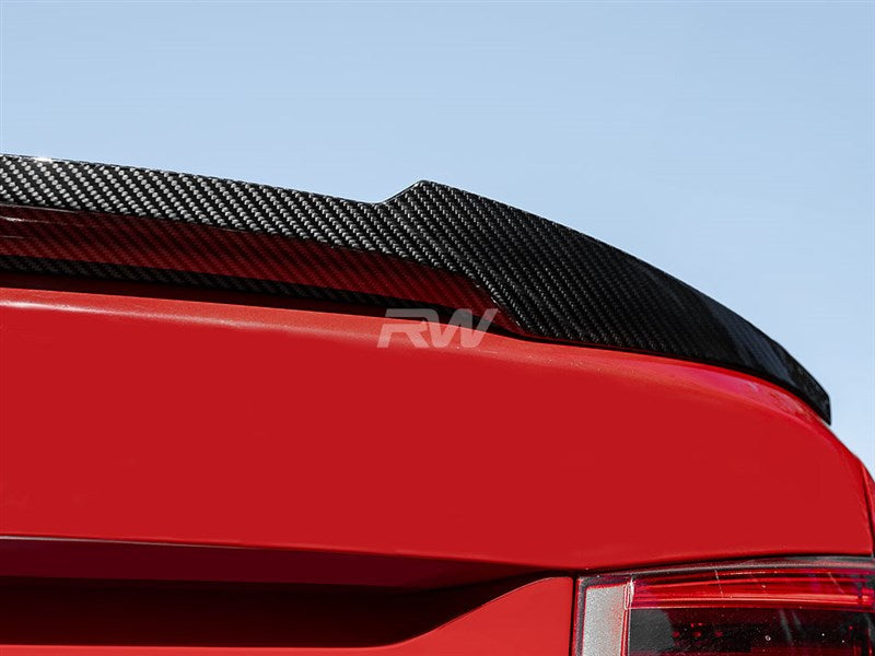 RW Carbon BMW F30 F80 M4 Style Carbon Fiber Trunk Spoiler