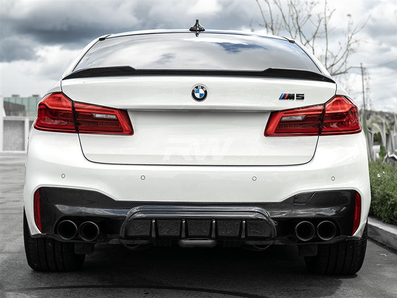 RW Carbon BMW G30 F90 CS Style Carbon Fiber Trunk Spoiler