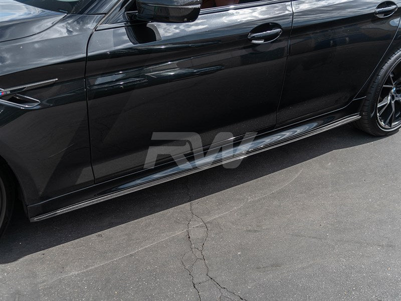 RW Carbon BMW G30 F90 3D Style CF Side Skirt Extensions