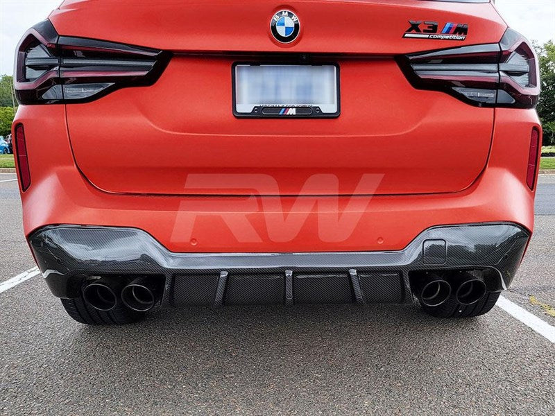 RW Carbon BMW F97 X3M LCI Carbon Fiber DTM Diffuser