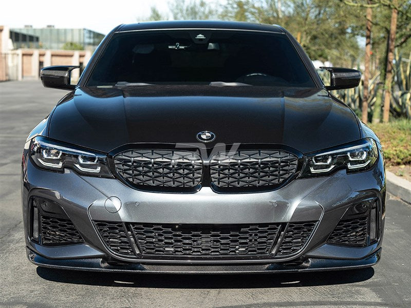 RW Carbon BMW G20 3D Style Carbon Fiber Front Lip Spoiler