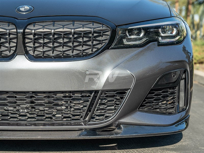 RW Carbon BMW G20 3D Style Carbon Fiber Front Lip Spoiler