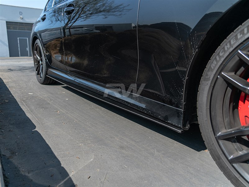 RW Carbon BMW G20 3 Series Carbon Fiber Side Skirt Extensions