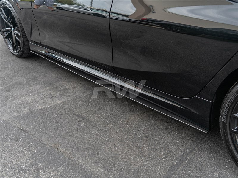 RW Carbon BMW G20 3 Series Carbon Fiber Side Skirt Extensions