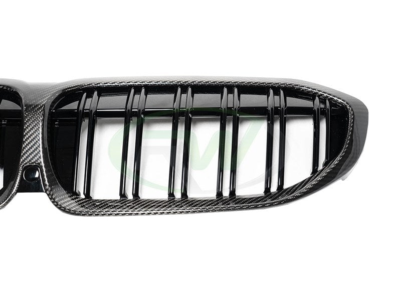RW Carbon BMW G20 3-Series Dual-Slat Carbon Fiber Grilles