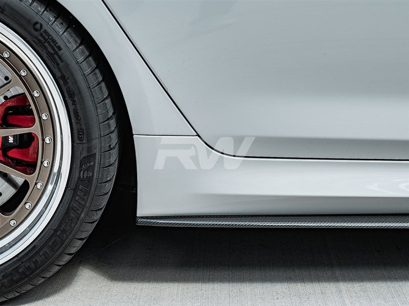 RW Carbon BMW G30 F90 Carbon Fiber Side Skirt Extensions