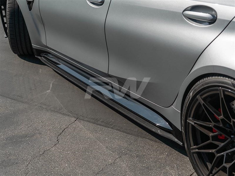 RW Carbon BMW G80 M3 RWS Carbon Fiber Side Skirt Extensions