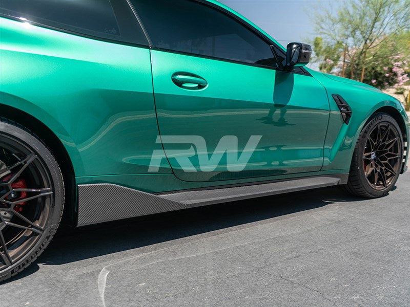 RW Carbon BMW G82/G83 M4 Performance Style CF Side Skirt Extensions