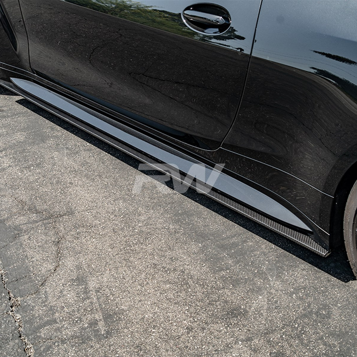 RW Carbon BMW G82 G83 M4 RWS Carbon Fiber Side Skirt Extensions 