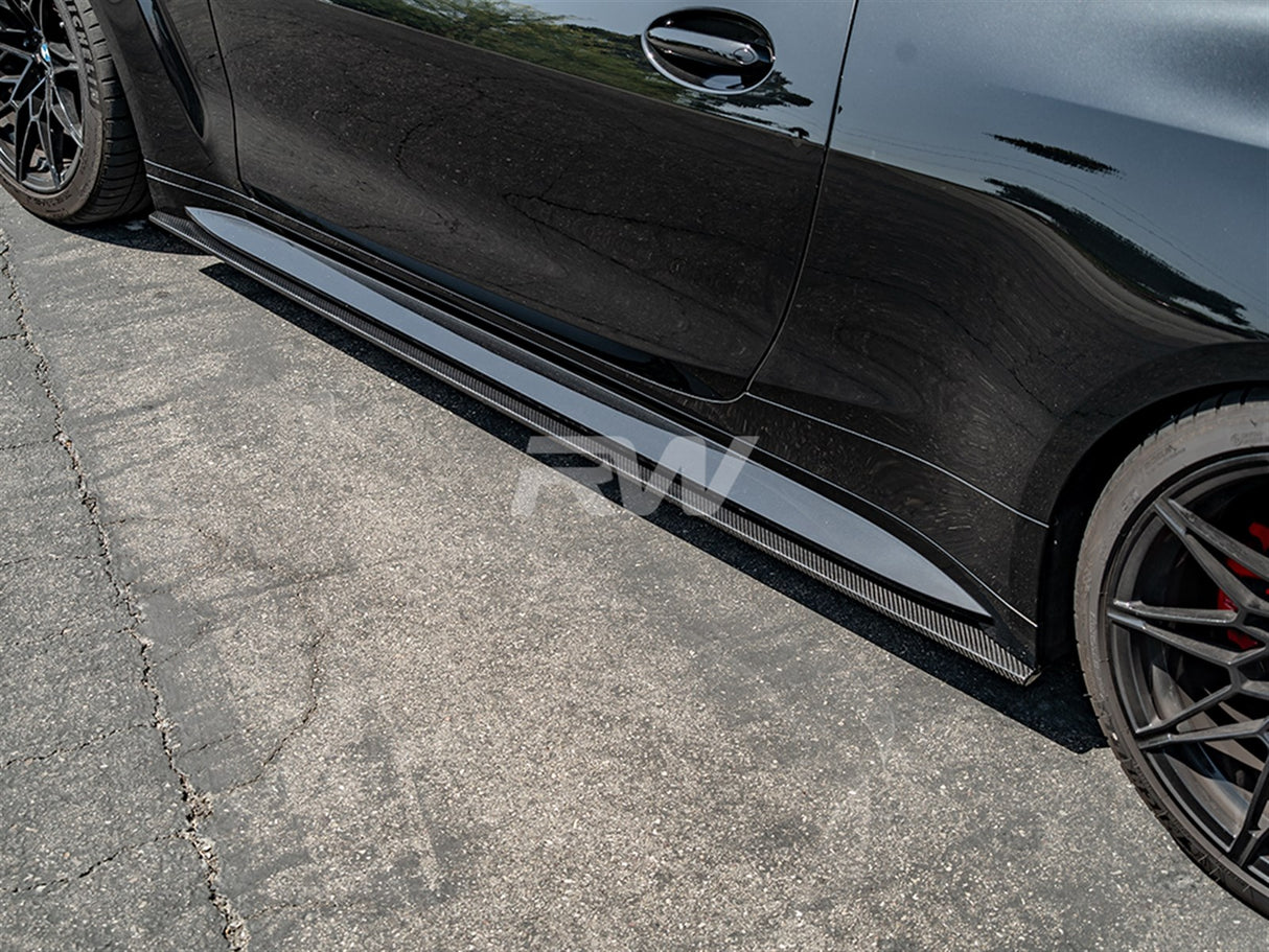 RW Carbon BMW G82 G83 M4 RWS Carbon Fiber Side Skirt Extensions