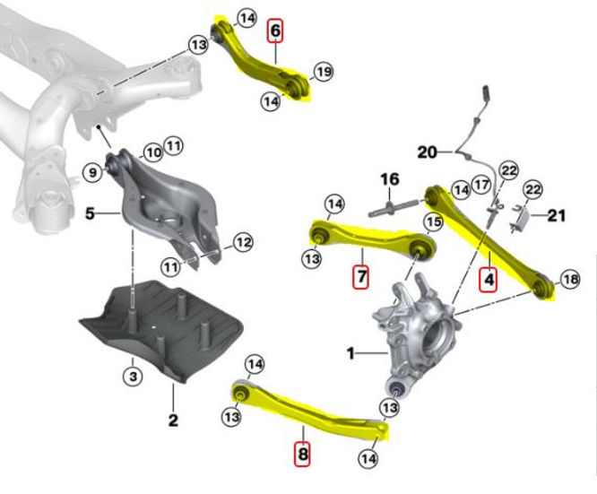 SLG Rear Suspension Link Bundle F2X/F3X/Supra/Z4/G2X/G42