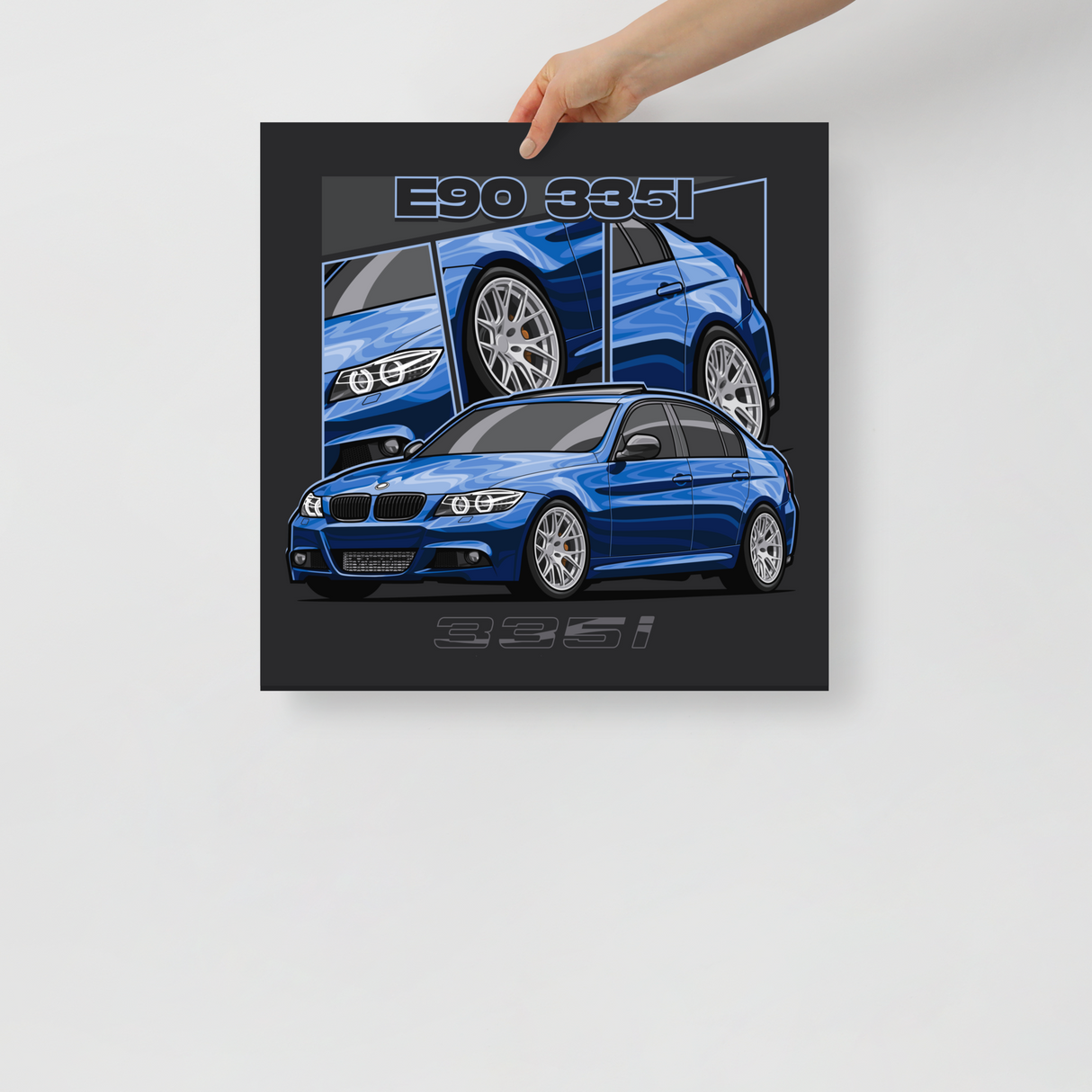 E90 335i Collage Matte Paper Poster