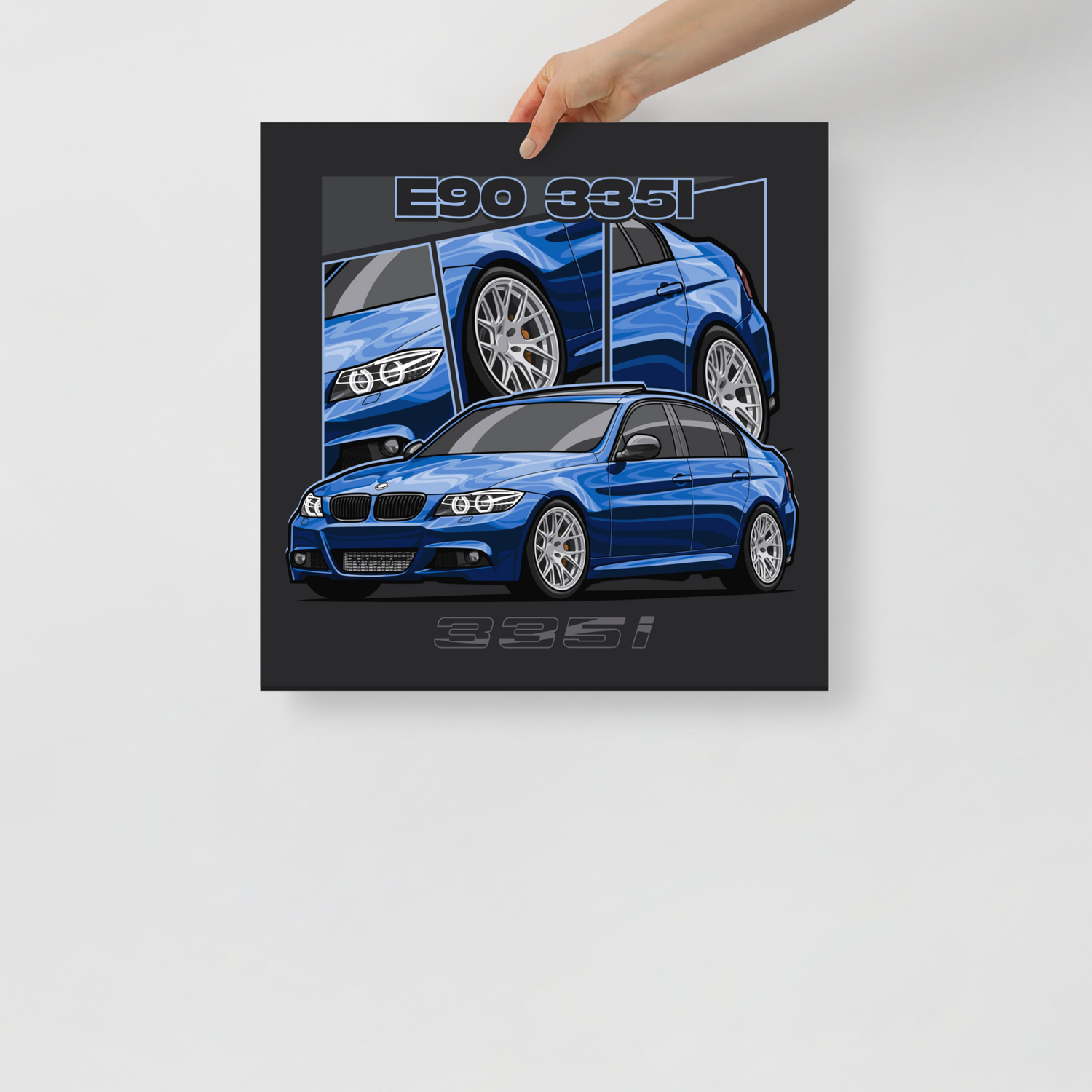 E90 335i Collage Matte Paper Poster