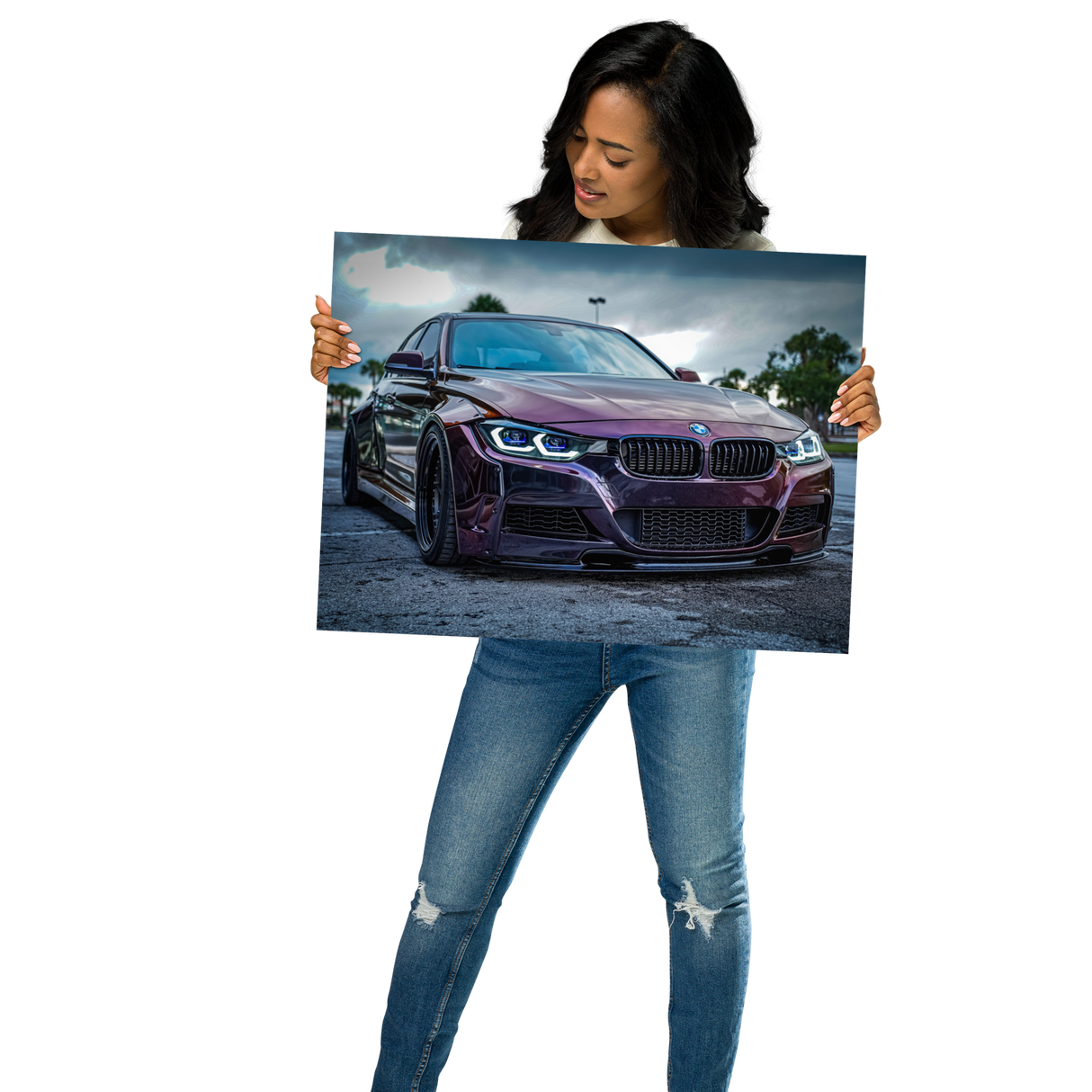 F30 335i Widebody Aggressive Wall Art Matte Paper Poster