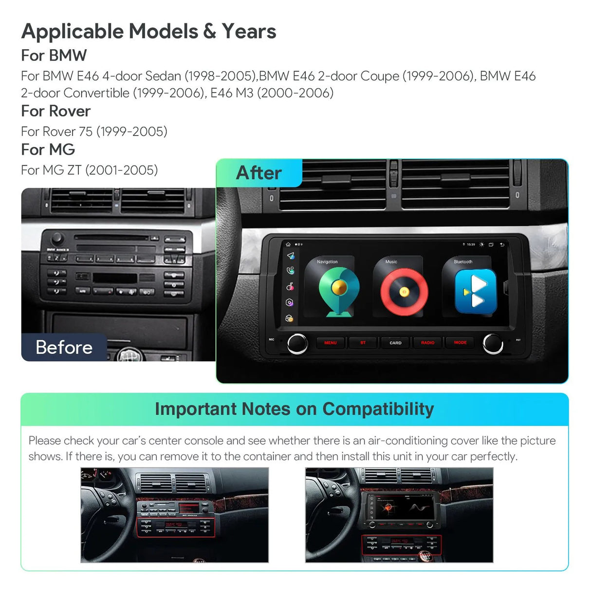 Xtrons 8.8'' Head Unit Display Upgrade For BMW 3 series/M3 E46 1998-2006 | 4GB RAM & 64GB ROM