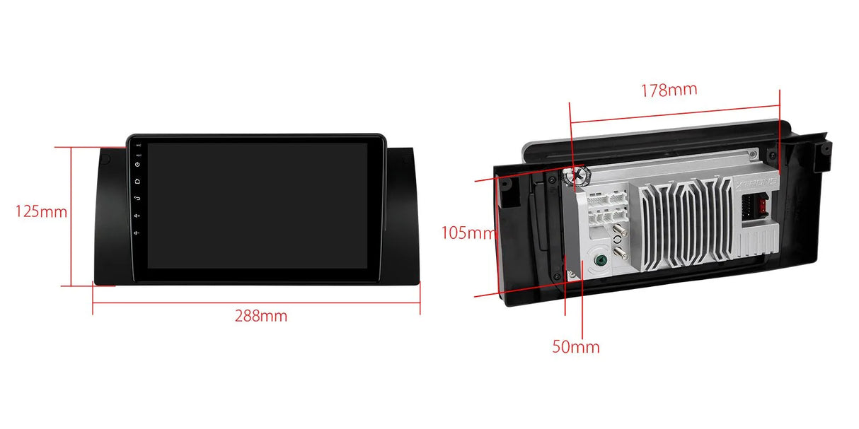 Xtrons 9'' Head Unit Display Upgrade For BMW E53 X5 1999-2006 | 4GB RAM & 64GB ROM