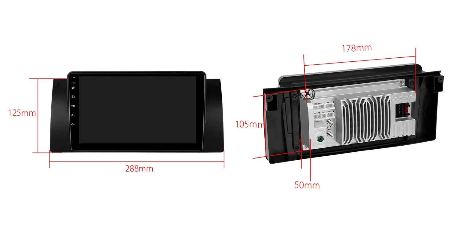 Xtrons 9'' Head Unit Display Upgrade For BMW E53 X5 1999-2006 | 4GB RAM & 64GB ROM
