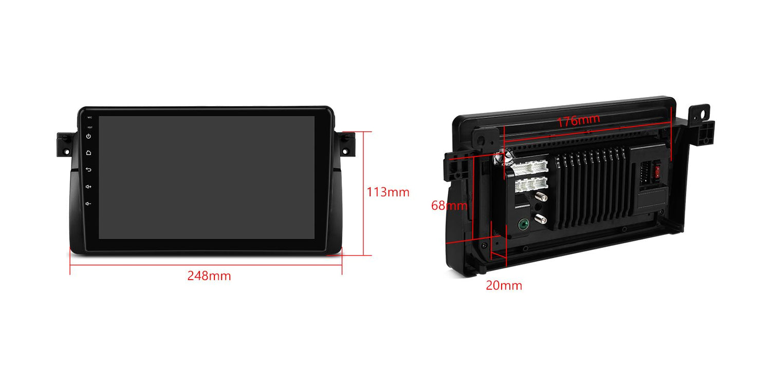 Xtrons 9'' Head Unit Display Upgrade For BMW 3 Series E46/M3 1998-2006 | 4GB RAM & 64GB ROM