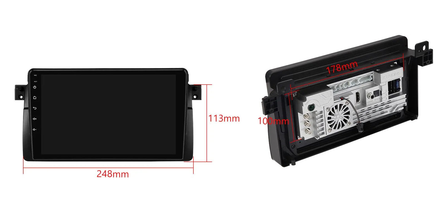 Xtrons Head Unit for 98-06 BMW E46/M3 | Octa Core | 8GB RAM & 256GB ROM |
