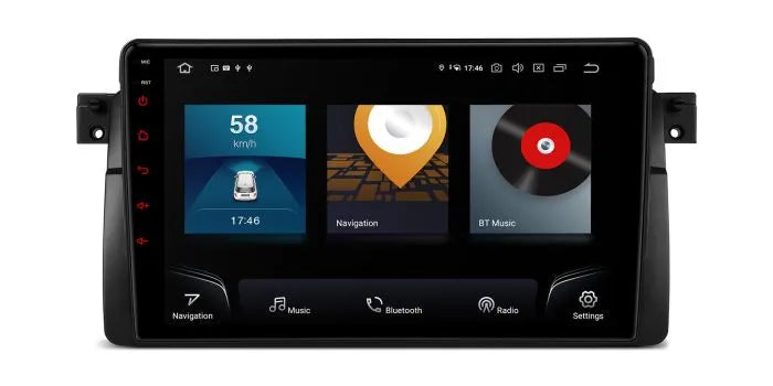 Xtrons 9'' Head Unit Display Upgrade For BMW E46 3 Series/M3 1998-2006 | 8GB RAM & 256GB ROM