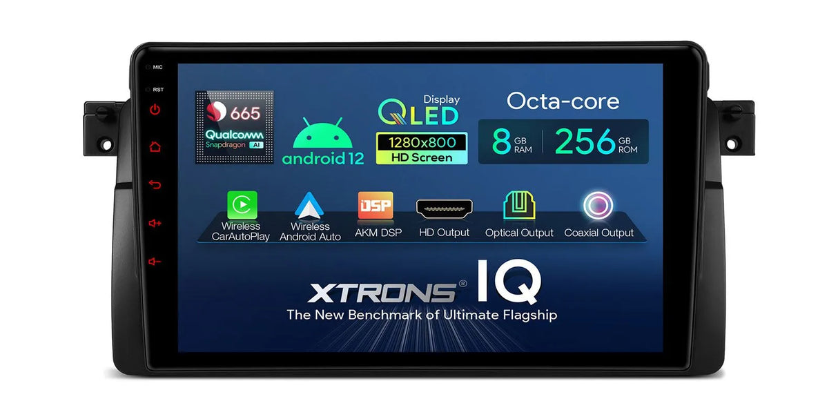 Xtrons 9'' Head Unit Display Upgrade For BMW E46 3 Series/M3 1998-2006 | 8GB RAM & 256GB ROM