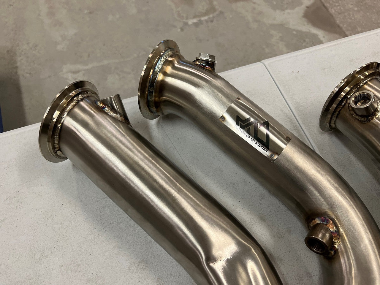 MAD BMW S55 3.5" Fat Boy Downpipes M2C M3 M4 W/ Flex Section