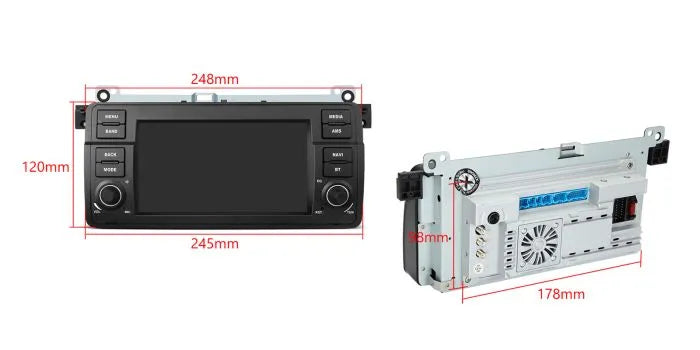 Xtrons 7'' Head Unit Display Upgrade For BMW E46 3 series/M3 1998-2006 | 4GB RAM & 64GB ROM